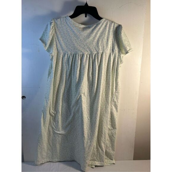 Miss Elaine gown large cottage core style green w/pastel flowers rn#17414 - Picture 5 of 9